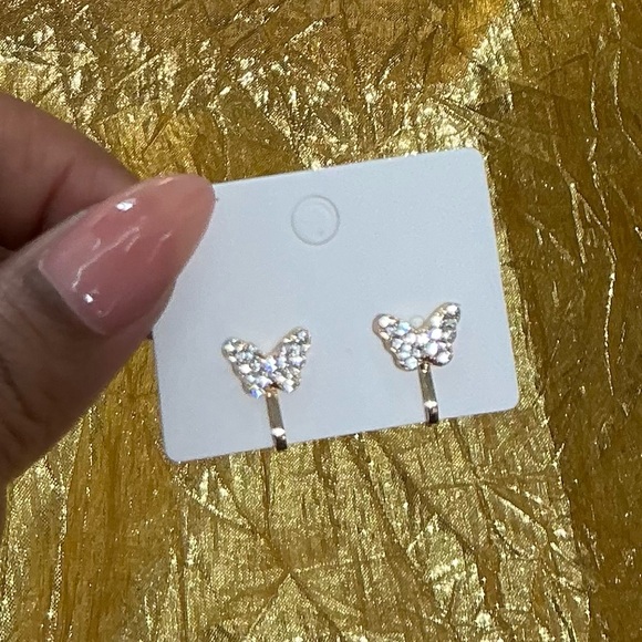 Jewelry - Gold Butterfly Clip-On Earrings